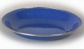 Emaille Teller mit Stahlrand, � ca. 20 cm 